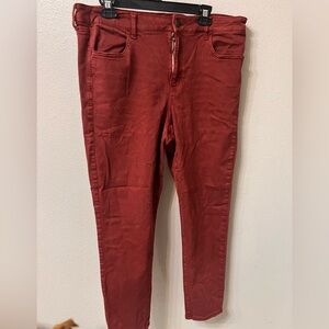 American Eagle Next Level Red Jeggings